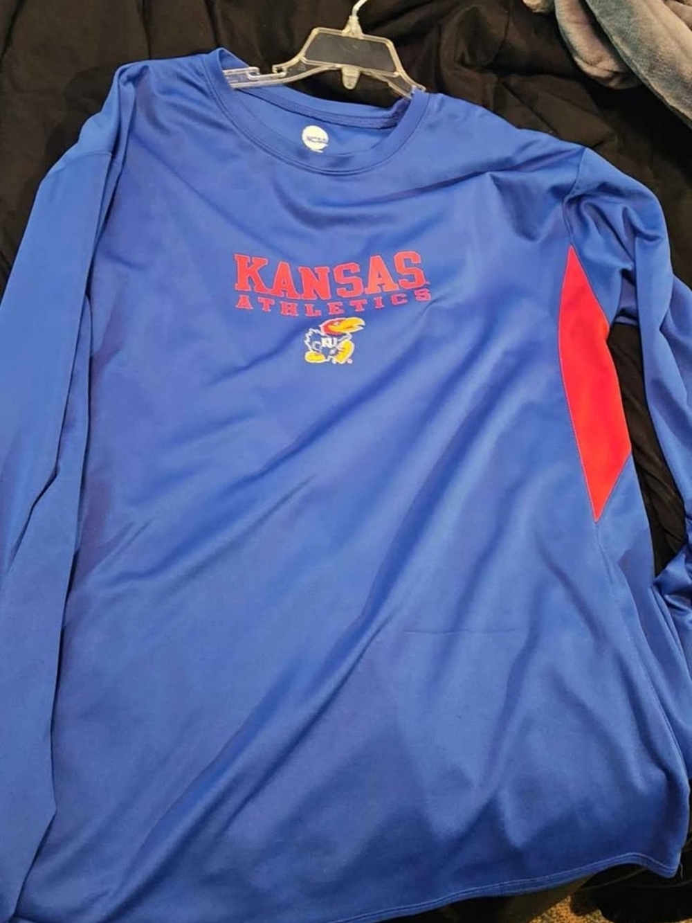 Kansas Athletics Blue Long-Sleeve Performance Top